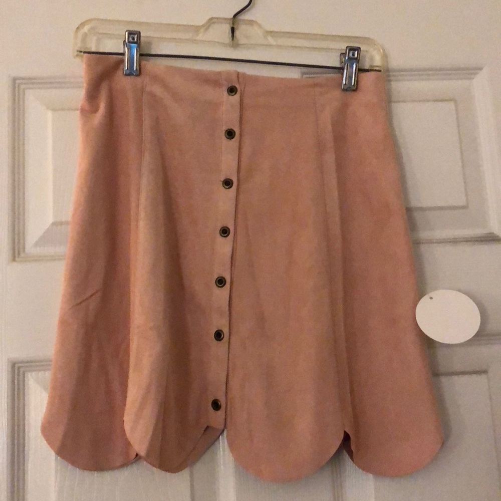 Faux suede mini skirt